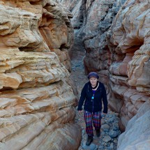 In the White Domes Slot Canyon